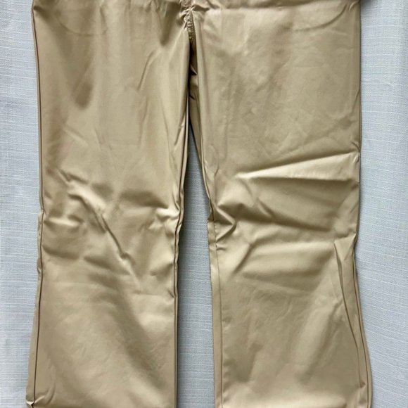 Petal & Pup Faux Leather Pants Bone Color - Picture 3 of 9